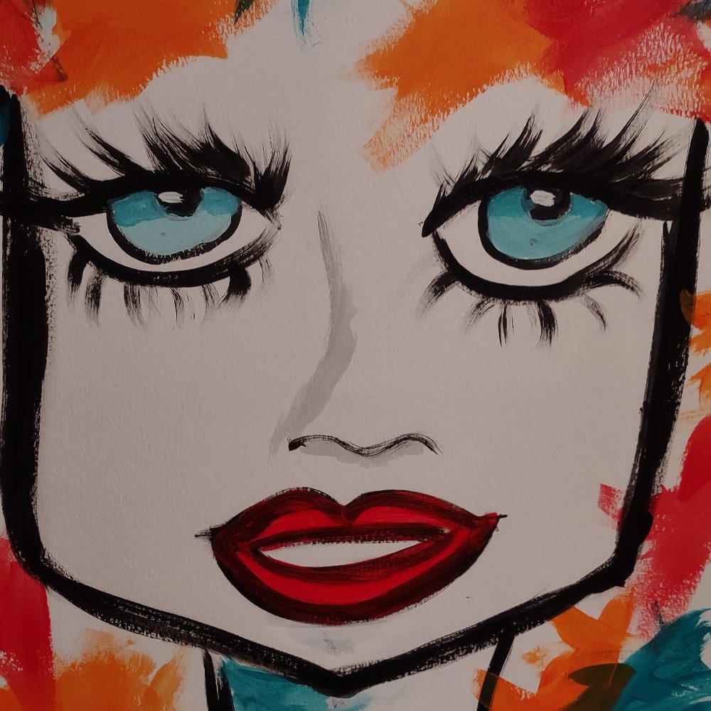 Lucy Flowers Hand-painted poster